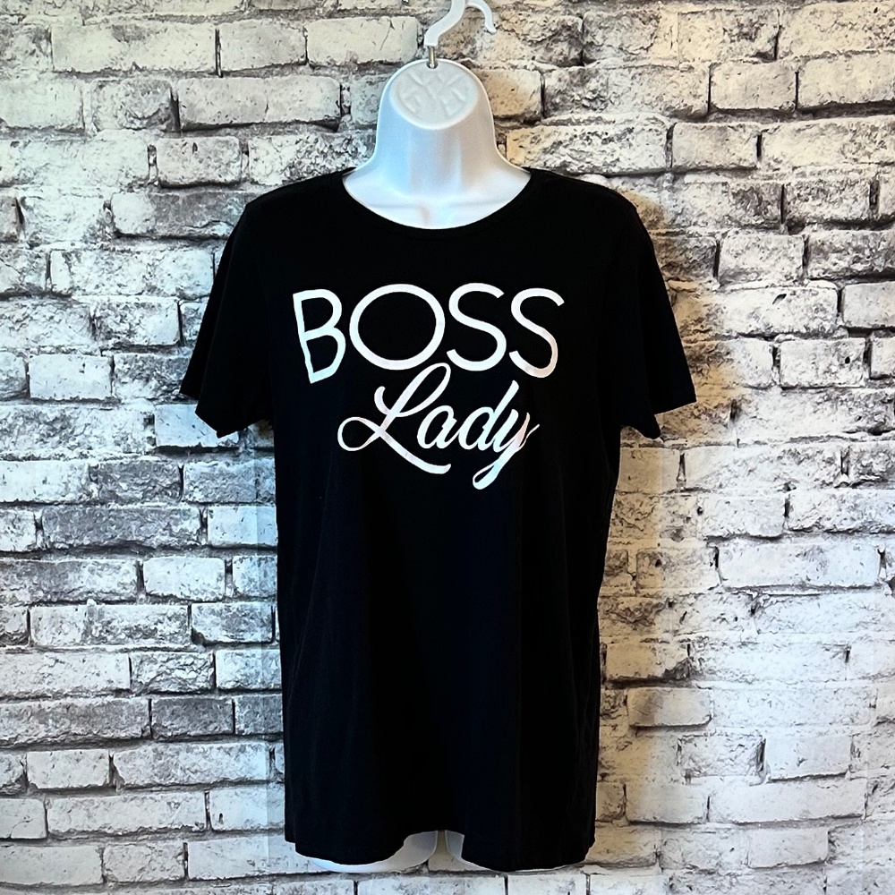 Mighty Fine Black Boss Lady T-shirt Size M